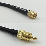 3 feet RG58 SMA Male to RCA Male Pigtail Jumper RF coaxial Cable 50ohm Quick USA Shipping