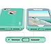 ULAK iPhone 8 & 7 Case, Shock-Absorbing Flexible Durability TPU Bumper Case, Durable Anti-Slip, Front and Back Hard PC Defensive Protection Cover for Apple iPhone 7 4.7, Mint Green/Grey