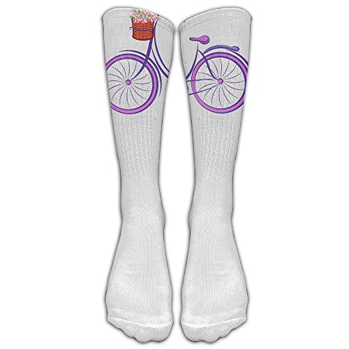 Purple Bicycle Unisex Long Tube Sock High Sports Stockings
