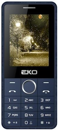 EKO Kolya - Unlocked GSM Dual-SIM Cell Phone with Camera and 2000 mAh Big Battery - Unlocked Cell Phones - Retail Packaging - Graphite Blue