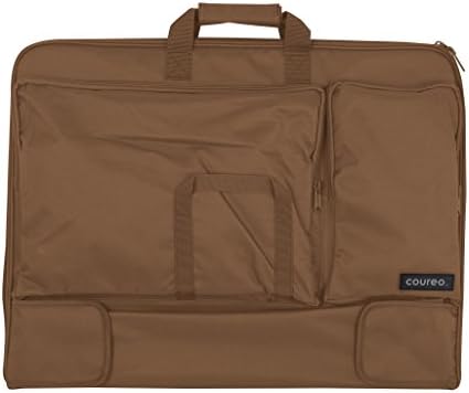 Coureo 18-inch by 24-inch by 2-inch Multi-Pocket Art Portfolio with rigid insert, Coyote