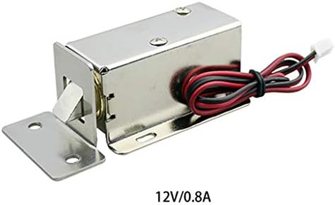 certylu Metal Electric Magnetic Lock Solenoid Door Storage Cabinet File Electronic Control Accessories DC12V 0.8A