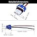 HUIQIAODS 9005 HB3 Ceramic Socket Wire Harness Connectors for Headlights or Fog Light 2PCS