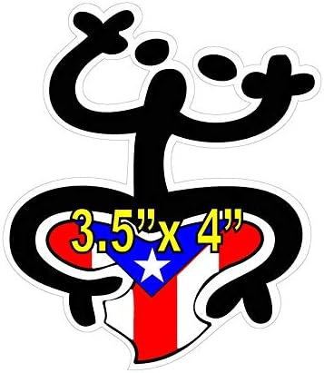 Amazon Com Puerto Rico Flag Decal Sticker Coqui Taino Bandera