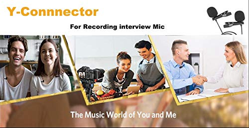 Y Splitter Mic 2-3 Microphones 1/8" TRRS Microphone Splitter(with Trrs to TRS Adapter), 3.5mm Y-Connector 2-3 Headset Headphone Audio Signal Cable