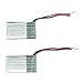 KCRTEK 400mAh Lipo Battery, 2pcs 3.7V 400mah Battery with XH Plug for RC Quadcopter Holy Stone HS170,HS170C,F180W,F180C,Hubsan X4, H107D H107L Syma X11C Syma X51 Huban X4
