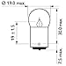 Philips R10W Bulbs. 10 Pack. 13814CP 24V 10W BA15s