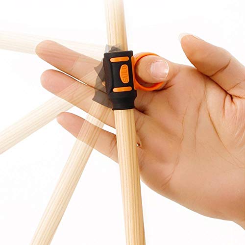 MOGOI Drum Stick Control Clip Drumstick Accessories, Drumsticks Aid Auxiliary Tool, Anti-Slip, Drop-Proof, Easy Stick Twirl, Good for Beginner Drummer (Pack of 2) - Thumbnail 3