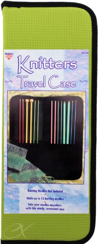 Knitters Travel Case Holds up to 15 Knitting Needles Zippered Case, Colors May Vary - Thumbnail 7