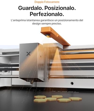 M2 10W Incisore Laser Chiuso Classe 1 con Doppia Fotocamera. Taglio e Incisione per Legno, Plexiglass e Pelle. Macchina Fai da Te Sicura, Ideale per Principianti e Artigianato