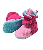 Zutano Newborn Unisex - Baby Fleece Bootie - Baby Fleece Bootie - HOTPINK/FUCHSIA/POOL 12 Months