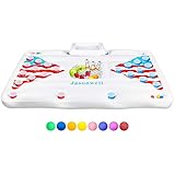 Jasonwell Beer Pong Pool Float - Inflatable Floating Beer Pong Table Party Pool Lounge Raft for Adults with Cooler White 6 Feet