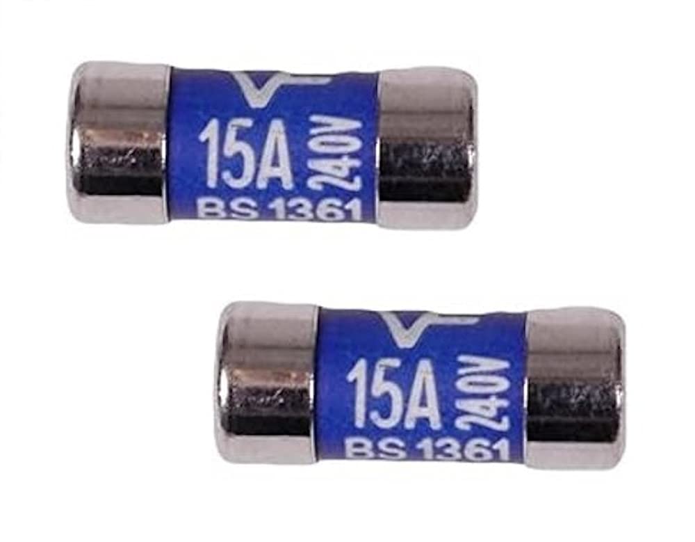 Merriway BH02788 (2 Pcs) Consumer Unit Fuse, 15 amp - Pack of 2 Pieces