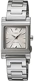 Casio Women's LTP1237D-7A2 Silver Stainless-Steel Quartz Watch with White Dial
