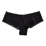 Victoria's Secret Valentine Heart Cheeky Bikini Panty (Small, Black)