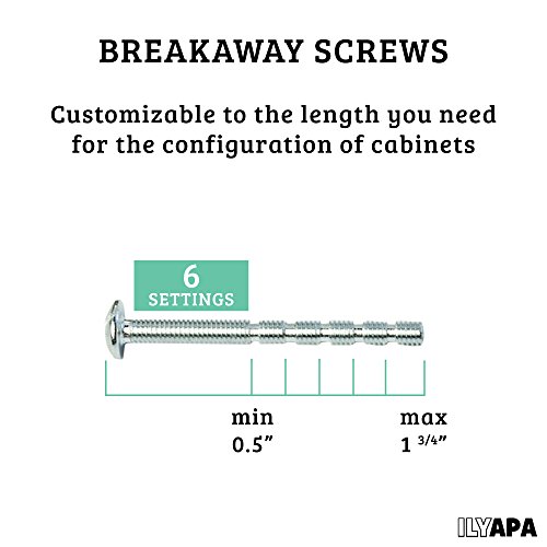 image for Ilyapa Satin Nickel Kitchen Cabinet Knobs - 1 1/4 Inch Round Drawer Ha