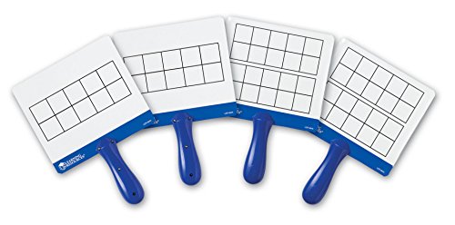Learning Resources Magnetic Ten-Frame Answer Boards, Set of 4 with 100 counters