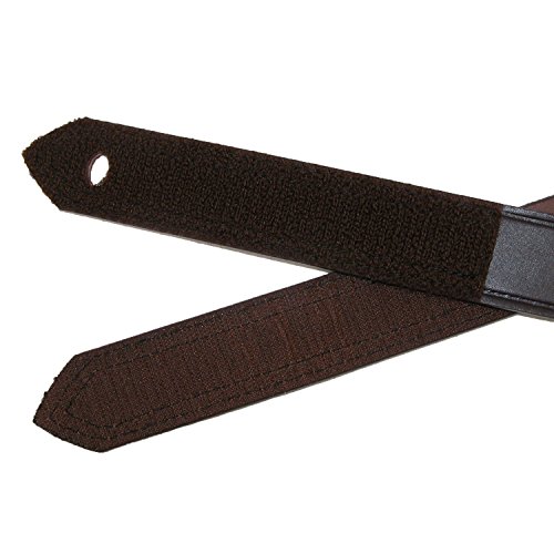 Boston Leather Mens Leather 1 3/8 inch hook and loop fasteners, No Scratch Work Belt