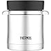 Thermos Food Jar with Microwavable Container, 12-Ounce, Stainless Steel