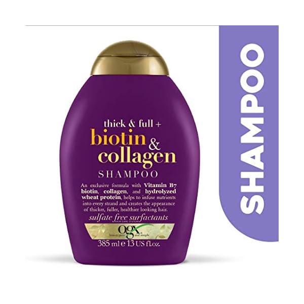 OGX-Biotin-Collagen-Hair-Thickening-Sulfate-Free-Shampoo-385-ml OGX Biotin & Collagen Hair Thickening Shampoo, 385ml