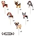 48pcs Puppy Cupcake Toppers Dog Adoption Pet Birthday Party Cake Decoration Supplies