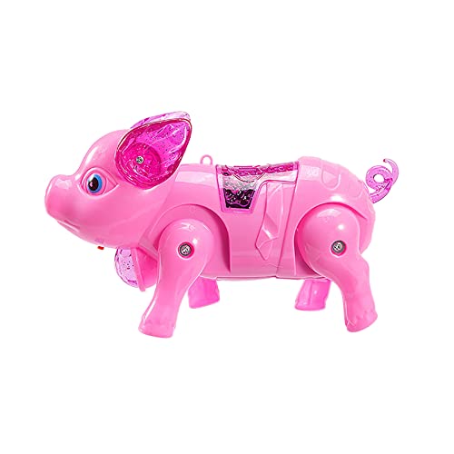 XUEKUN My Pet Pig Electric Walking Singing Musical Light Up Pig Toy