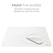 Ultra Thin Mouse Pad, multifun Non-Slip Mousepad with Repositionable Adhesive Back, 10x8 Inch Easy-Clean Portable Mouse Pat for Office - White