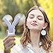 Ronessy Mini Handheld Fan Rechargeable Electric Hand Fan Speed Adjustable Purse Fan for Women Kids Travel Outdoor, Dual Head, White