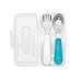 OXO Tot On-The-Go Fork & Spoon Set, Aqua