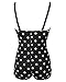 Tempt Me Women One Piece Plus Size Vintage Polka Dot Ruched Boy Shorts Monokini Swimwear