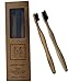 Bamboo Toothbrush-Set of 2 Natural, Biodegradable, BPA-Free, Soft Bristles, Activated Charcoal Bristles by Millennial Methods