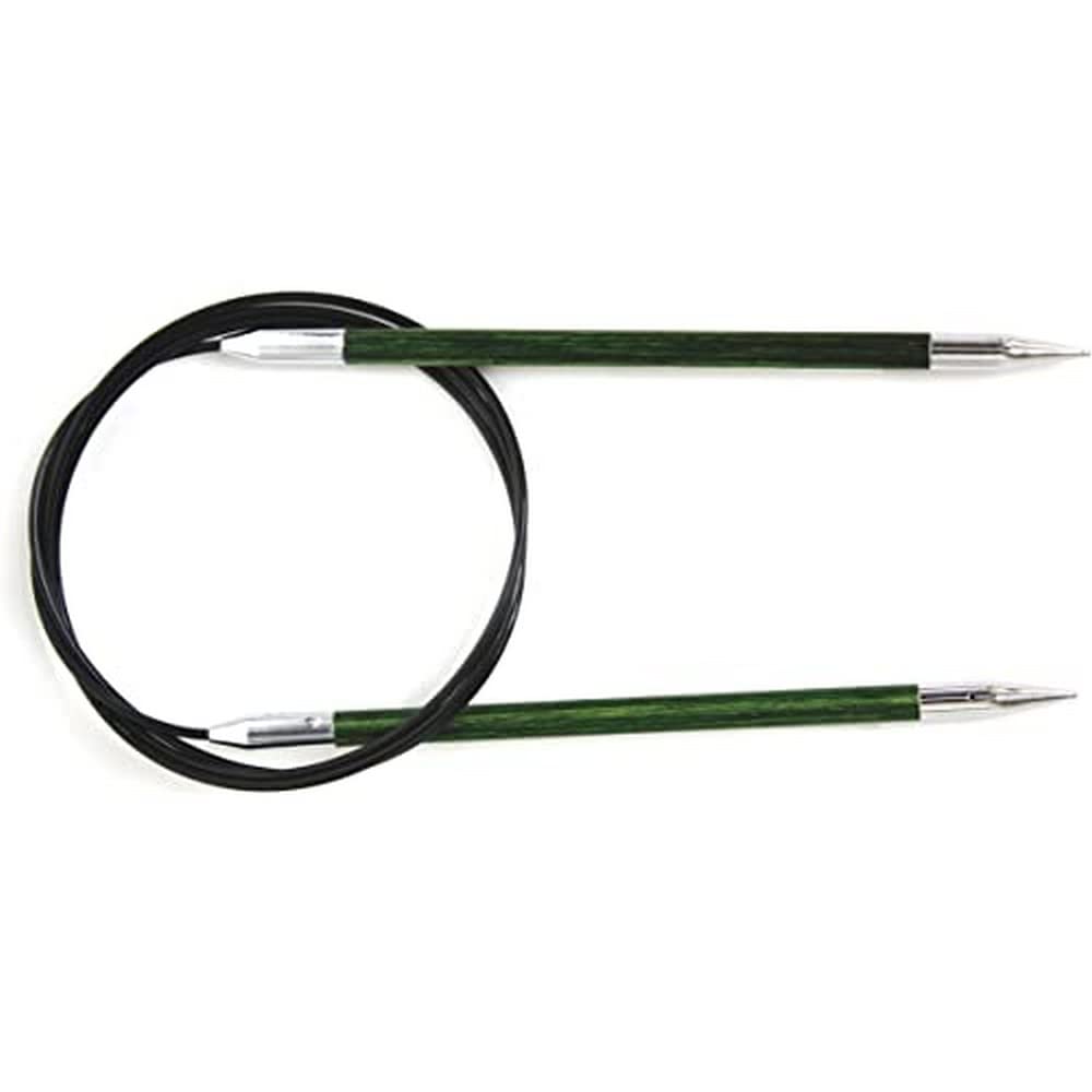 KNITPRO KP29058 Royale: Knitting Pins: Circular: Fixed: 40cm x 5.50mm, Birchwood, brass, Multi-Colour