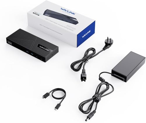 WAVLINK Dock 15-en-1 USB-C, charge 100W, 1x HDMI 4K, 2x HDMI/DP, 2x USB-C, 4x USB-A, GbE, audio, compatible New MacBook Neo/Dell/Asus