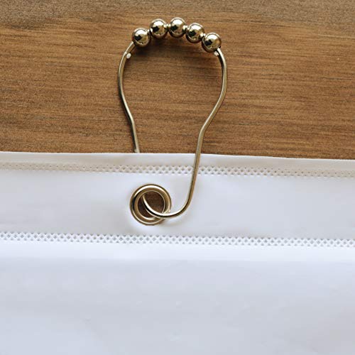 YISURE Shower Curtain Set Clawfoot Tub Liner Wrap Around Waterproof