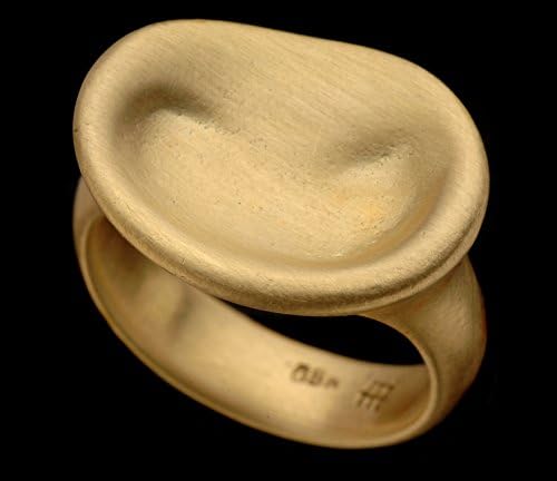 Natural Curved 18k Solid Gold Ring,Unique Gold Statement Ring, Fine Jewelry, Exclusive Design,Handmade,Resizable. (R35-18k)