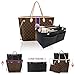 LEXSION Felt Purse Organizer Insert Bag organizer Multi Pocket Bag in Bag Organizer For Tote & Handbag Shaper 8008 Black S