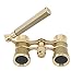 OPO Opera Glasses Theater Horse Racing Glasses Binocular Telescope with Handle (Gold with Gold Trim) 3X25