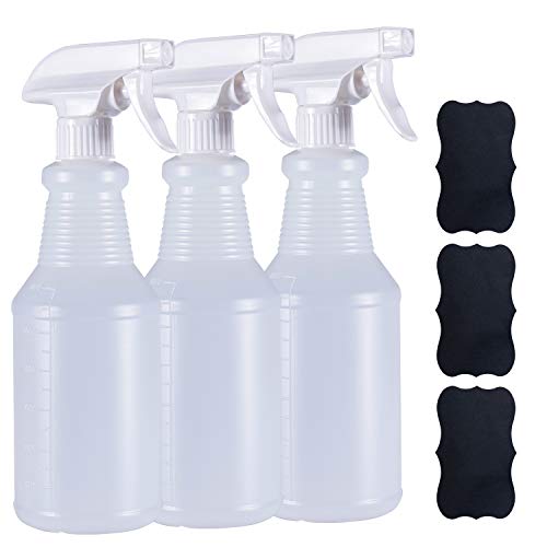 22 oz Empty Plastic Spray Bottles with Sprayers with Adjustable Nozzle