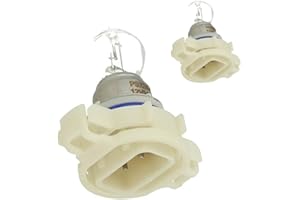 Carall 2 PCS Car Halogen Bulbs PSX24W 12V 24W PG20-7, For Headlight Car Bulbs, Beam Low/High Beam Fog Light Replacement