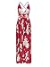 BerryGo Women's Boho Backless Floral Beach Dress Sexy Split Maxi Dress