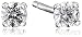 Amazon Collection Sterling Silver Swarovski Zirconia Infinity Necklace Stud Earrings Jewelry Set