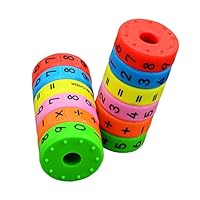 Acoolstore Math Toys Baby Learn Educational Montessori Stick Magnetic Cylinder Puzzle Education Number Toys Calculate Game Learn Counting