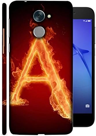 Printvisa Holly 4 Plus, Enjoy 7 Plus, Huawei Y7 Prime Back Cover Alphabet with Fire Printed Designer Back Case