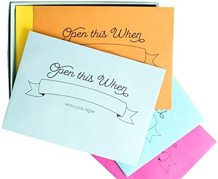 Double Set Open This When Stationery Set + Aqua Paper Box
