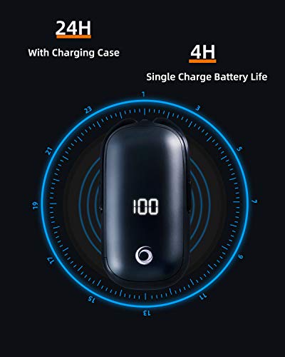 GIEC Bluetooth Earbuds with 24H Playtime DSP Noise Cancelling Wireless Earbuds with LED Display Bluetooth Earphones with Charging Case Bluetooth 5.0 Headset with Mic Wireless Earphones for Phone