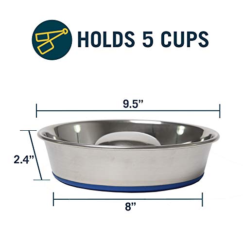 OurPets DuraPet Slow Feeder Dog Bowls - Premium Stainless Steel Dog Bowl (Durable Dog Bowls, Slow Feeder Dog Bowls, Dog… - Image 3