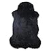 Ashler faux fur rug, Fluffy Shaggy Area Rug Ultra Soft 3 x 3 Feet Round Fur Rug, Black Fuzzy Rug Machine Washable Shag Rug, Nursery Decor Throw Rugs for Bedroom, kids room, Living Room