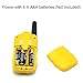 Aphse Kids Walkie Talkie Two Ways Radio Toy T-388 Walkie Talkie for Kids 3 Miles Range 22 Channels FRS GMRS Handheld Mini Walkie Talkies for Outdoor Adventures Camping Hiking Set of 2 (Yellow)