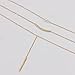 Geerier Layered Gold Disc Choker Y Type Bar Necklace Pendant Pearl Bead