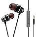 VddSmm in Ear Headphones Stereo Earphones Wired 3.5mm Audio Plug Earbuds with Mic Volume Control for Apple Samsung HTC LG Android Smart Phones Tablet Mp3 Mp4 – Black Graythumb 1